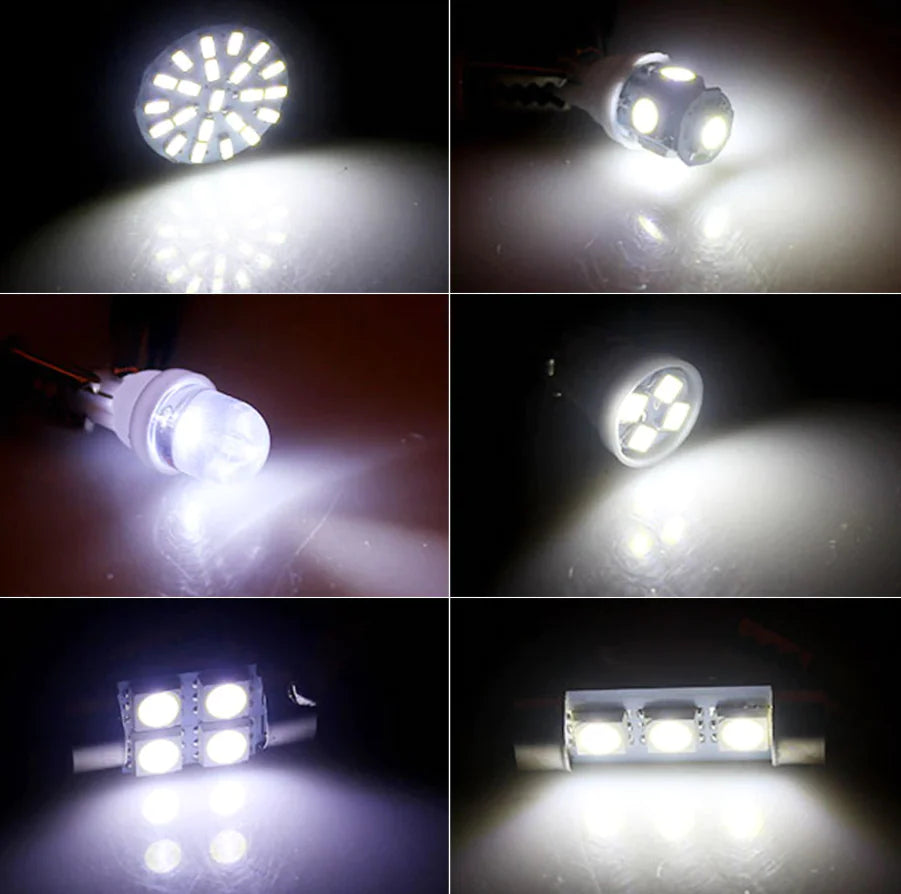 28pcs Car Interior LED Light Bulb Set – Dome, Map, Door, Trunk, License Plate