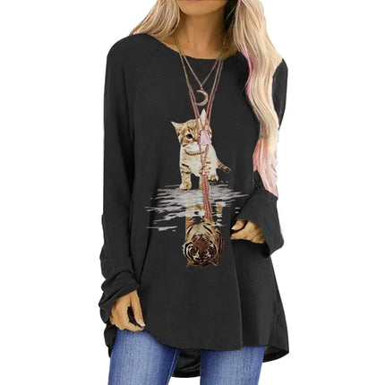 Women's Loose Round Neck Long Sleeve T-Shirt | Stylish Everyday Top