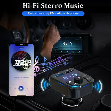 Wireless Car Bluetooth FM Transmitter, Audio