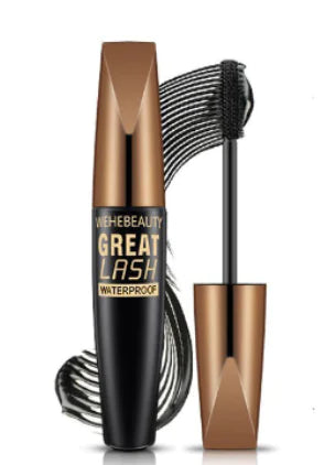 Waterproof Silk Fiber Black Mascara – Lengthening, Curling & Volumizing Formula