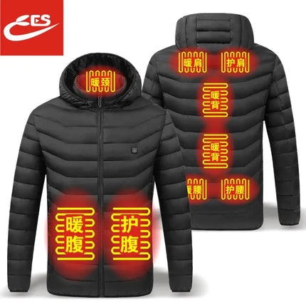 Smart Heated Cotton Jacket – USB Rechargeable Winter Coat for Men & Women
