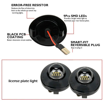LED License Plate Lights for Ford – Rear Bumper Tag Assembly