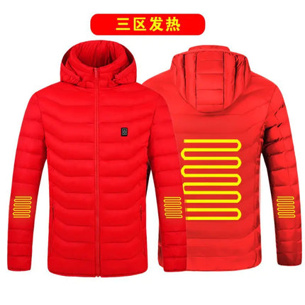 Smart Heated Cotton Jacket – USB Rechargeable Winter Coat for Men & Women