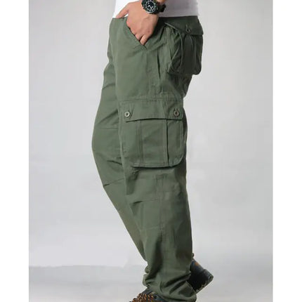 Fashion Men Cargo Pants – Tactical Loose Fit Cotton Trousers
