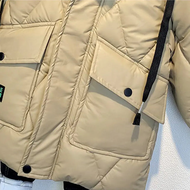 Children Winter Down Jacket – Thick & Stylish Hooded Coat for Kids