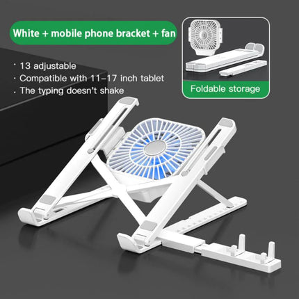 Laptop Cooling Stand with Built-In Fan – Adjustable & Ergonomic Design
