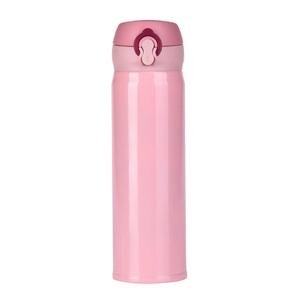 “Insulated Stainless Steel Water Bottle – Leakproof One-Handed Use Travel Cup”