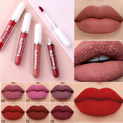18-Color Velvet Matte Lip Gloss – Long-Lasting Liquid Lipstick