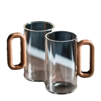 Smoky Gray Borosilicate Glass Water Cup – Heat-Resistant Drinkware