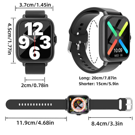 Smart Fitness Watch – Bluetooth Calling, Heart Rate & Blood Pressure Monitor