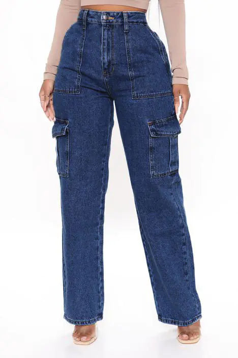 High Waist Baggy Wide Leg Workwear Pants for Women – Relaxed Fit Trousers | Gift for Her