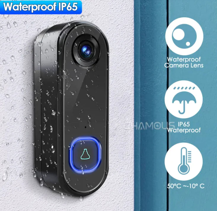Home Phone Integrated Control Doorbell – product front view

Smart intercom doorbell connected to home phone

Two-way audio home doorbell system – communication interface

Home phone integrated doorbell – wall-mounted setup