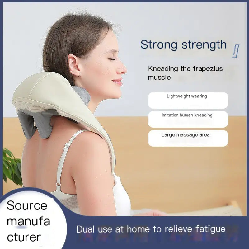 Electric Shoulder and Neck Massager – Cordless Pain Relief with Heat & Adjustable Intensity
