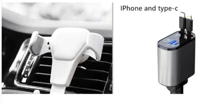 High-Powered 100W Car Charger with USB-C & USB-A Ports – Fast Charging for Phones & Tablets