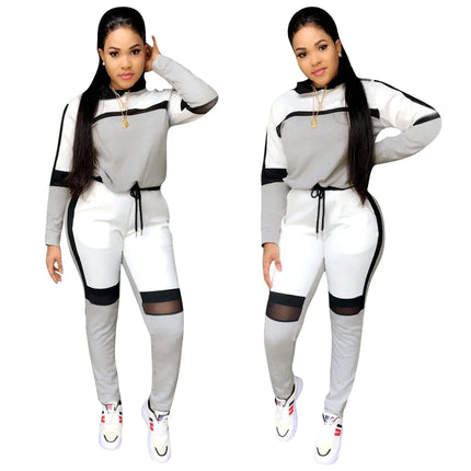 Women’s GrayTracksuit Set – Casual Sweater & Pencil Pants | Chic Lounge & Streetwear Outfit