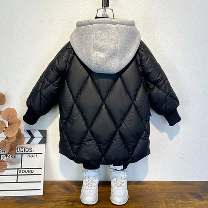 Children Winter Down Jacket – Thick & Stylish Hooded Coat for Kids