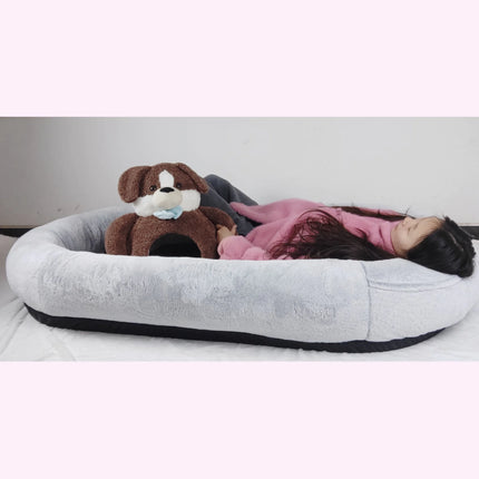 Oversized Human Dog Bed – Lounger with Washable Cover & Orthopedic Support