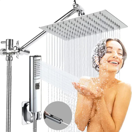 Stainless steel pressurized shower head with multiple spa spray modes for home bathrooms
