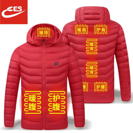Smart Heated Cotton Jacket – USB Rechargeable Winter Coat for Men & Women
