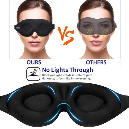 Contoured Sleep Eye Mask – Light Blocking & Ultra-Comfort Fit