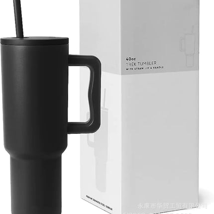 Handle Auto Cup – Insulated Stainless Steel Tumbler with Straw