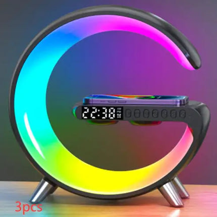 Multifunctional Smart Atmosphere Lamp – Wireless Charger & Bluetooth Speaker