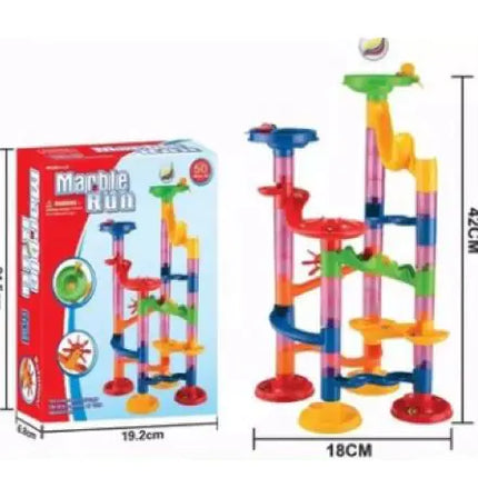 Marble Run Race Track Building Blocks Set – DIY 3D Maze Toy