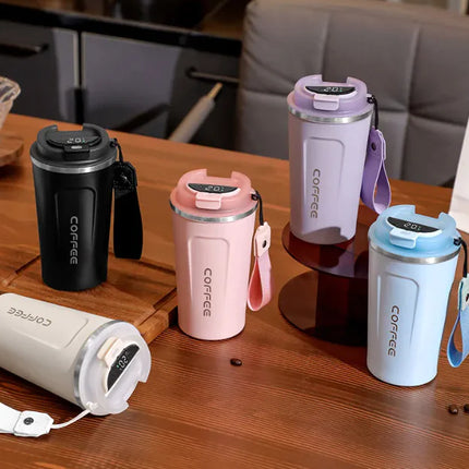 Smart Vacuum Coffee Cup – Stainless Steel Insulated Travel Mug for Hot & Cold Drinks