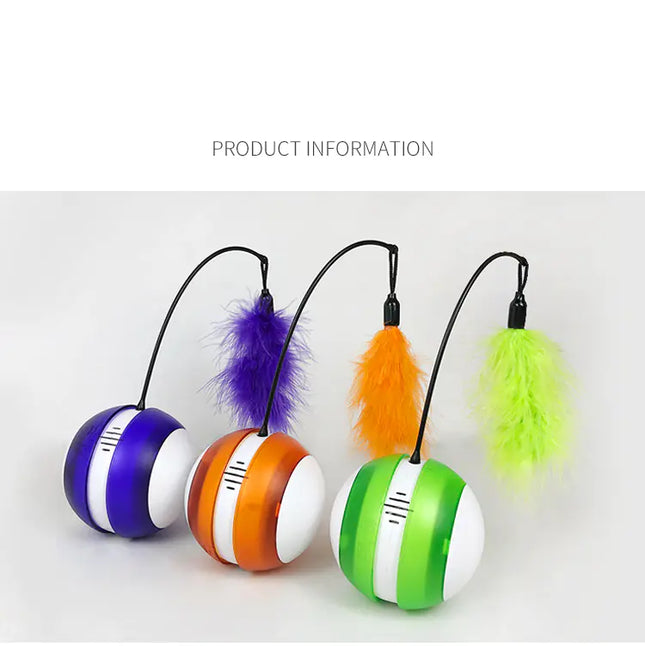 Smart Rolling Cat Ball – Interactive Toy with Lights & Sounds