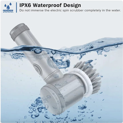 Brosse rotative électrique rechargeable sans fil – Brosse électrique étanche 7 en 1 pour le nettoyage de la maison