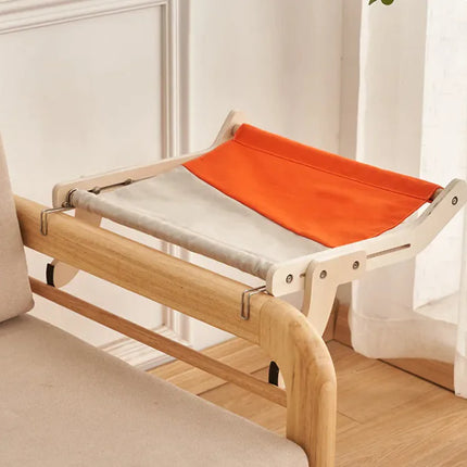 Balcony Window Glass Wooden Cat Bed – Sunbathing Perch