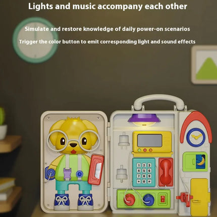 Bookhouse Montessori Busy Board – Interactive Learning Toy for Kids