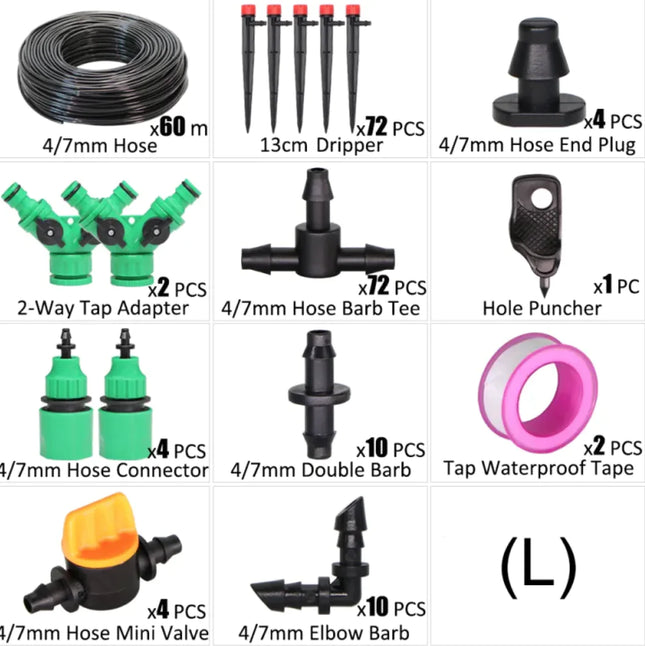 Automatic Garden Irrigation Kit – Drip System with Timer