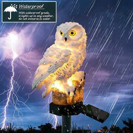 “Solar Owl LED Garden Pathway Light – Waterproof Outdoor Lawn Decor”