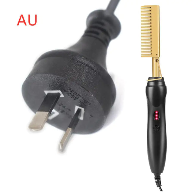 Electric Curling Comb – Wet & Dry Ceramic Hot Comb for All Hair Types