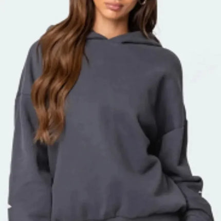 Fleece-Lined Two-Piece Hoodie & Pants Set – Cozy Casual Wear