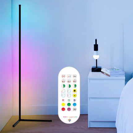 RGB LED Floor Lamp – Smart Color-Changing Ambient Light with Remote & Voice Control