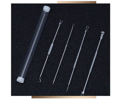 Stainless Steel Pimple & Blackhead Extractor Tool Set – Professional Acne Removal Kit