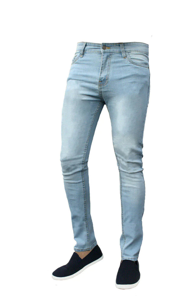 Stretch Skinny Slim-Fit Jeans – Classic Mid-Waist Denim