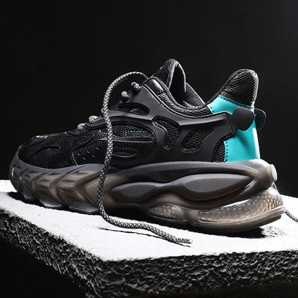Men’s Breathable Sneakers – Stylish Mesh Color-Block Sneakers