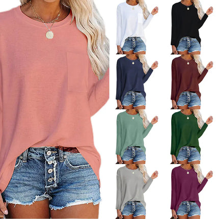 Women's Long-Sleeve Round Neck T-Shirt | Stylish Everyday Top