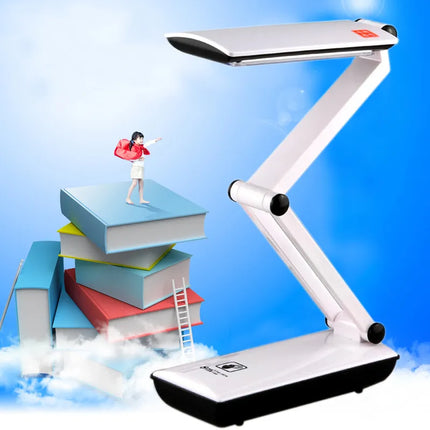 Dimmable Folding LED Desk Lamp – USB Rechargeable, Touch Control, Portable Mini Light for Kids & Office