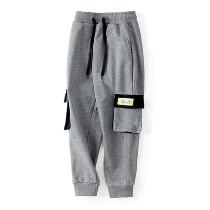 Kids Cotton Sports Pants – Korean Style Joggers with Pockets
