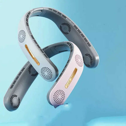 Hanging Neck Bladeless USB Fan – Portable, Hands-Free Cooling for Outdoor Sports