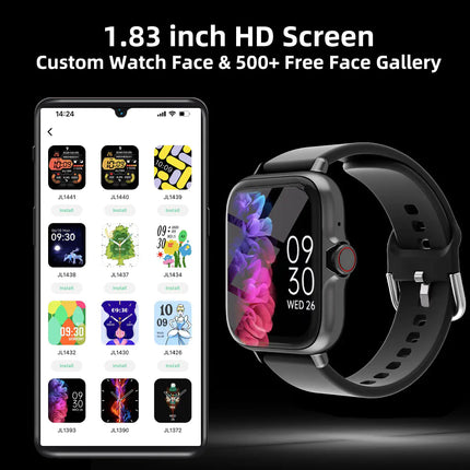 Smart Fitness Watch – Bluetooth Calling, Heart Rate & Blood Pressure Monitor