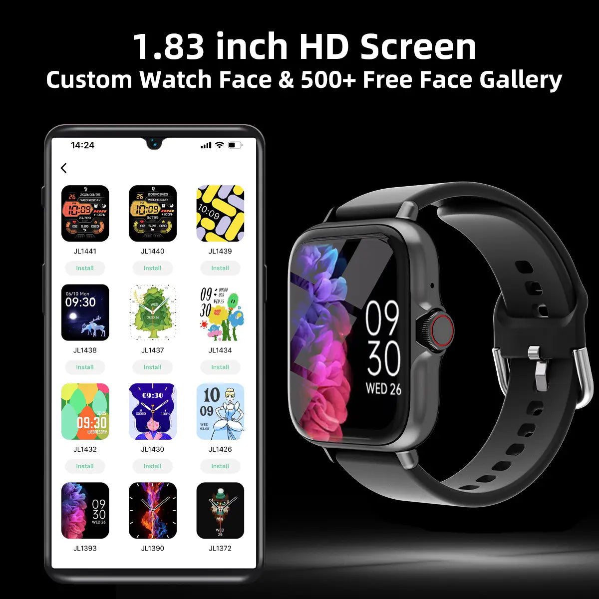 Smart Fitness Watch – Bluetooth Calling, Heart Rate & Blood Pressure Monitor