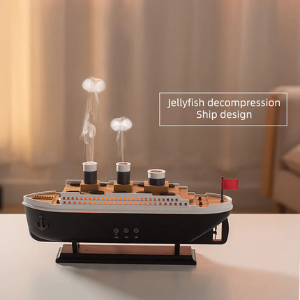 Steamship Diffuser – Aromatherapy Humidifier with LED Mood Lights