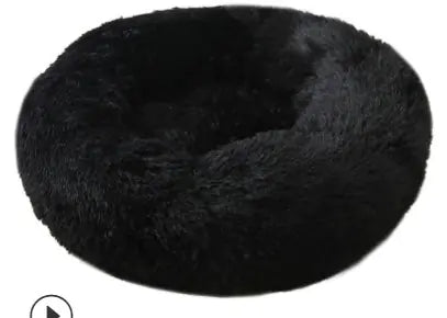 Plush Round Pet Bed for Cats and Dogs – Soft Washable Nest in Multiple Sizes