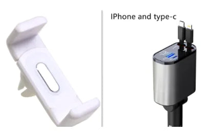High-Powered 100W Car Charger with USB-C & USB-A Ports – Fast Charging for Phones & Tablets