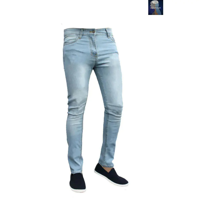Stretch Skinny Slim-Fit Jeans – Classic Mid-Waist Denim